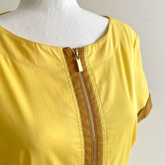Blacky Dress Berlin Midi Fitted Stylish Dress, Yellow US 10 - Picture 5 of 10